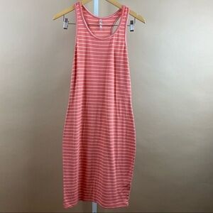 Wallflower Medium Coral Stripe Racerback Midi Nautical Summer Pastel Spring